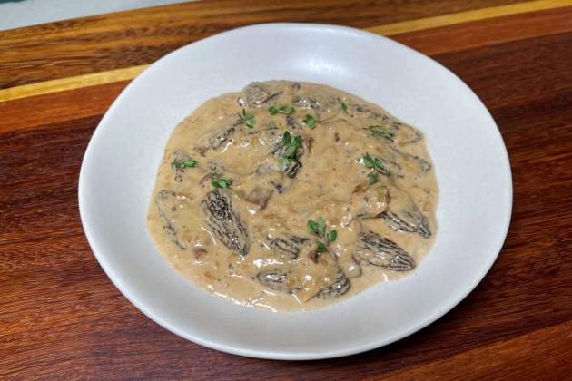 Colmenillas a la crema. / Foto: Raquel Sánchez