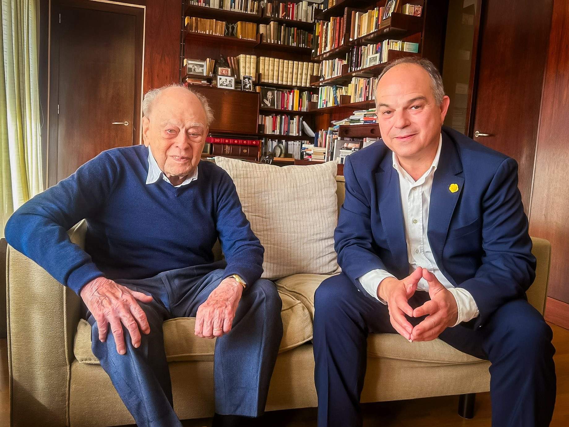 Turull visita al president Pujol para darle apoyo: "Es claramente una voluntad premeditada de escarnio"