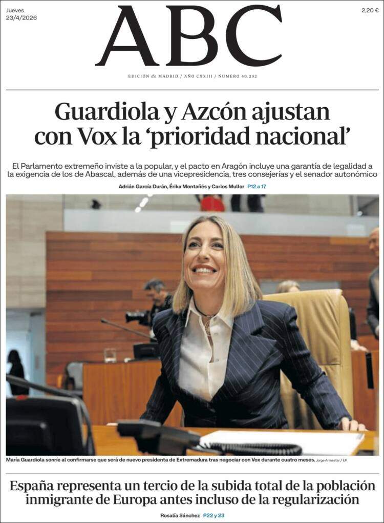 'ABC', 23 de abril de 2026