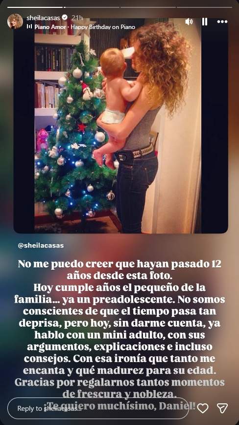 La felicitació de Sheila Casas al seu germà Daniel / Instagram