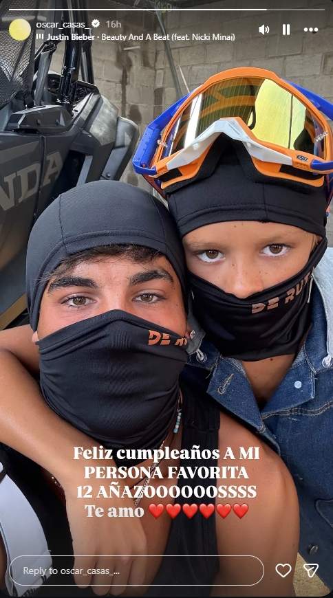 Óscar Casas felicitant en Daniel / Instagram