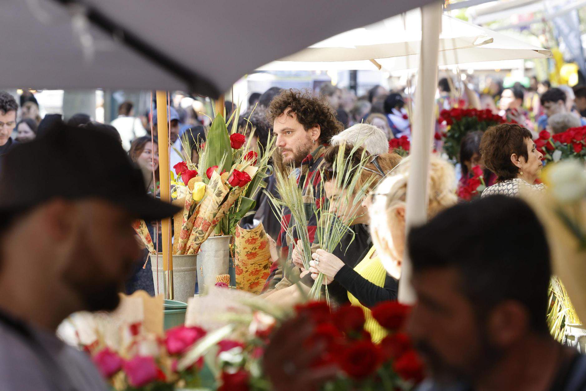Llibres, roses i… pol·len: la primavera esclata en un Sant Jordi d’èxit