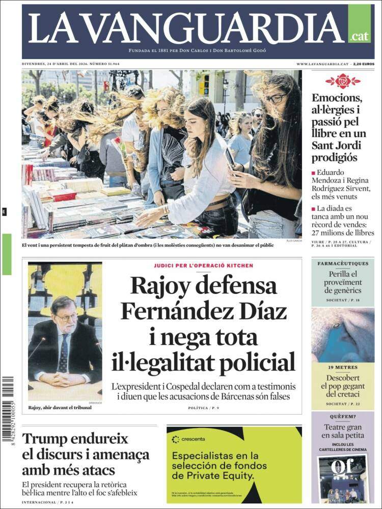 'La Vanguardia', 24 d'abril de 2026