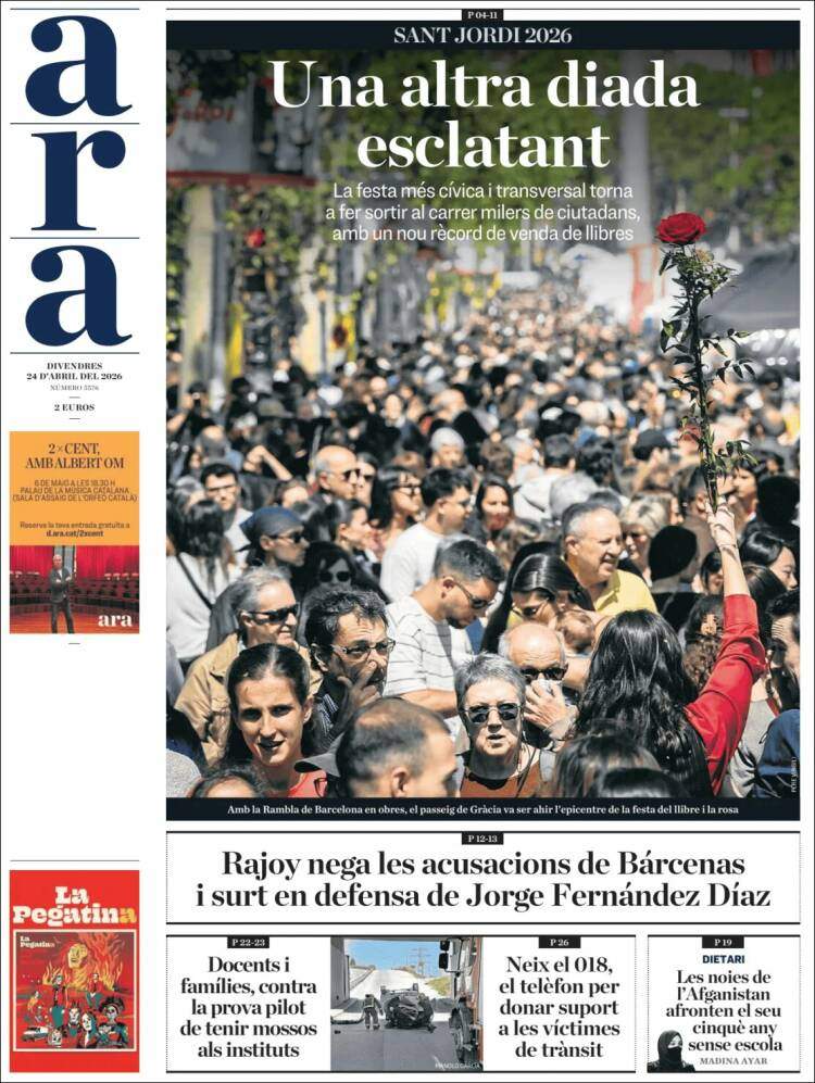 'Ara', 24 d'abril de 2026