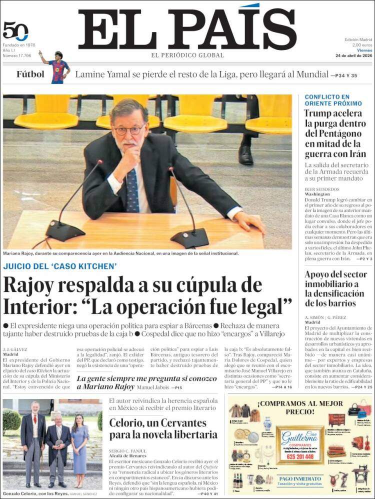 'El País', 24 d'abril de 2026
