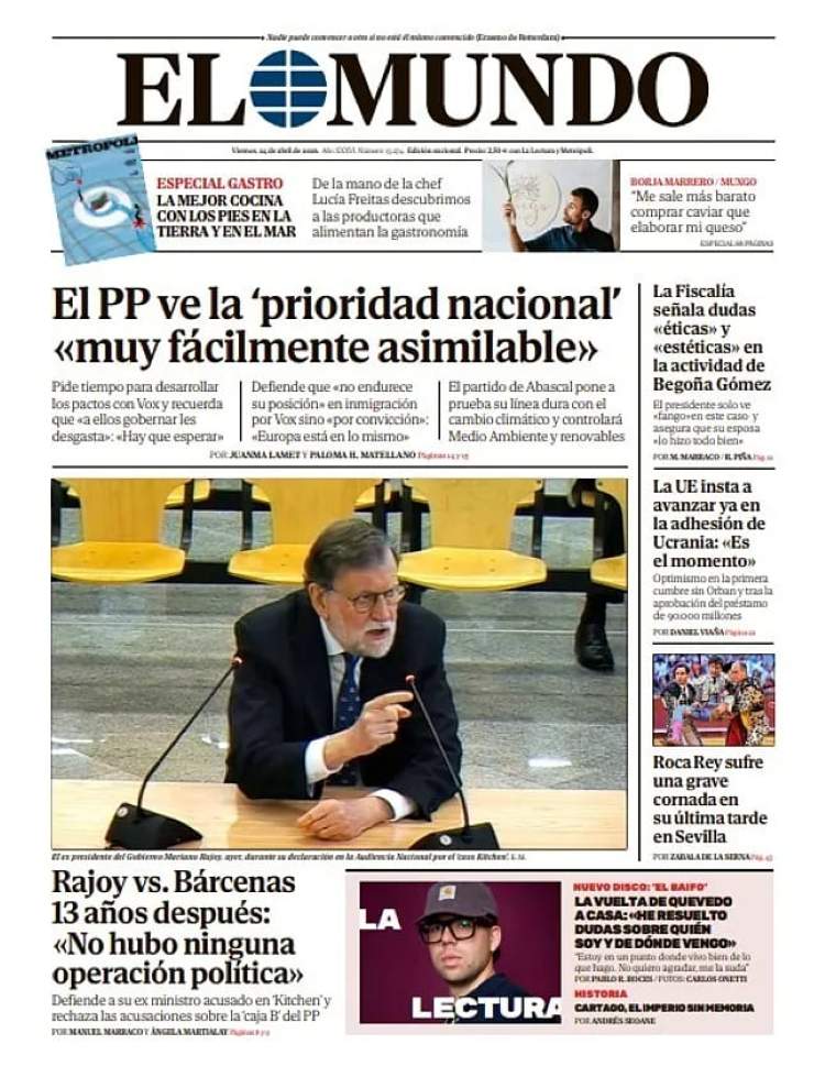 'El Mundo', 24 abril de 2026
