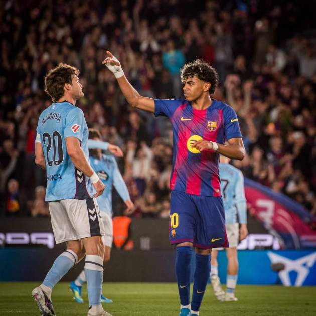 Lamine Yamal durante el partido contra el Celta de Vigo / Instagram