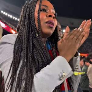 Sheila Ebana reaccionant al gol de Lamine Yamal Instagram Sheila Ebana reaccionant al gol de Lamine Yamal Instagram