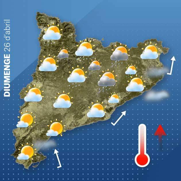 Mapa Catalunya diumenge 25-4
