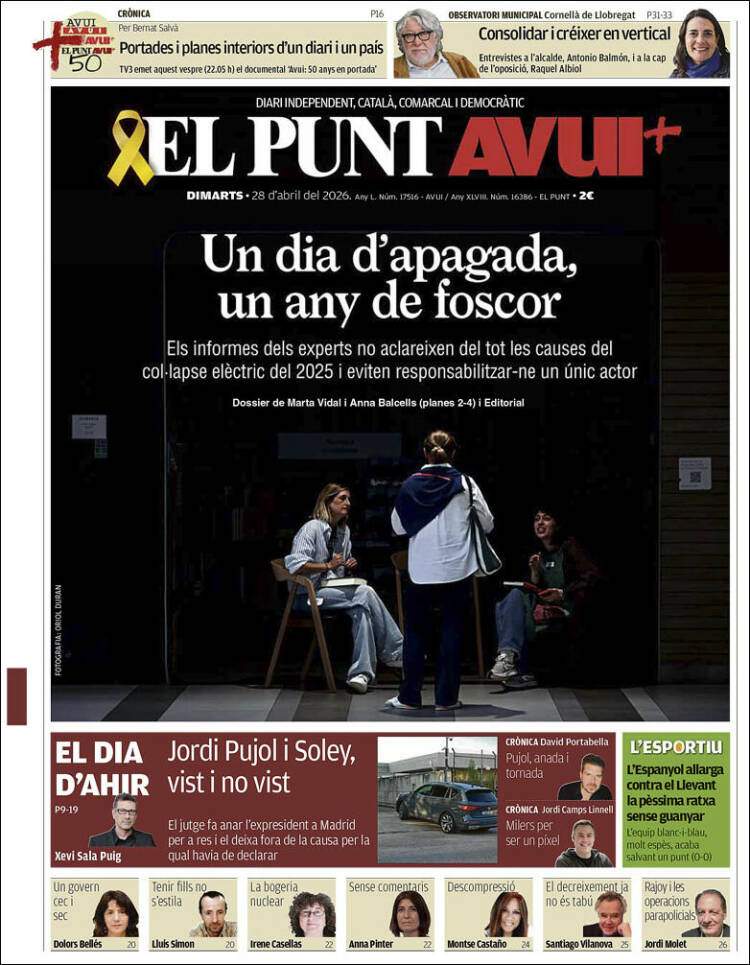 'El Punt Avui', 28 d'abril de 2026