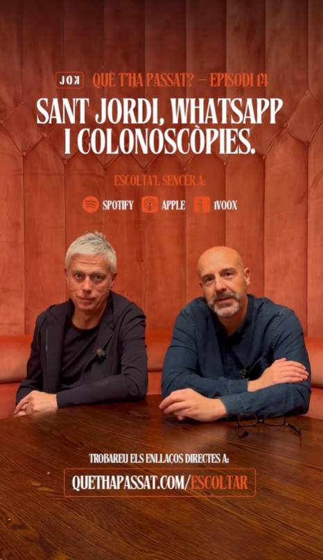 Albert Om i Joan M. Pou, al 'Què t'ha passat' IG