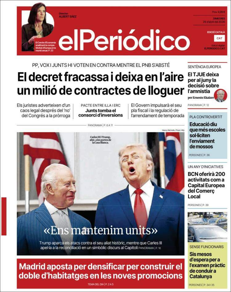 'El Periódico', 29 d'abril de 2026