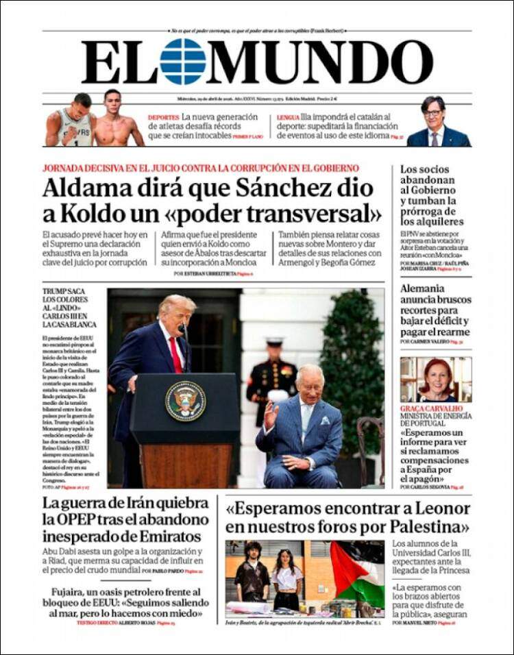 'El Mundo', 29 d'abril de 2026