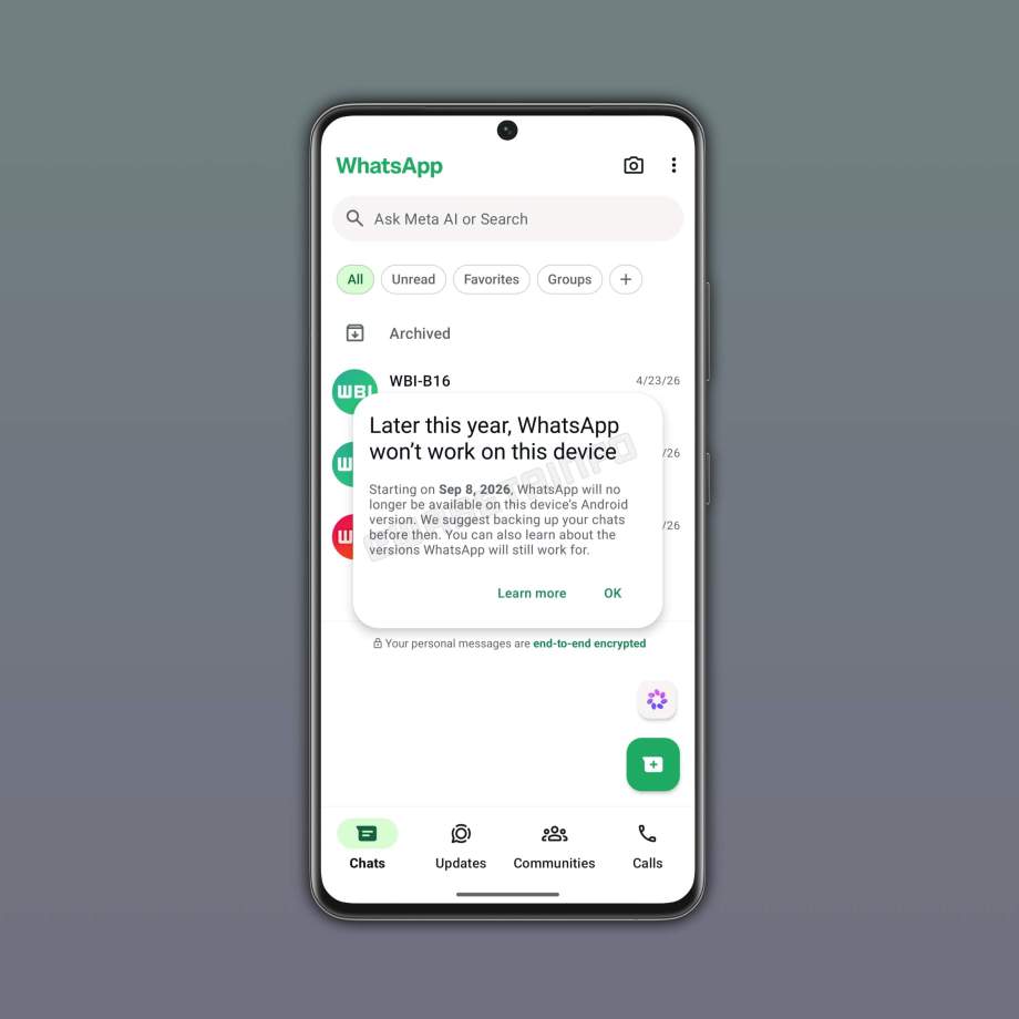 Este es el mensaje que WhatsApp está mostrando en Android antiguos