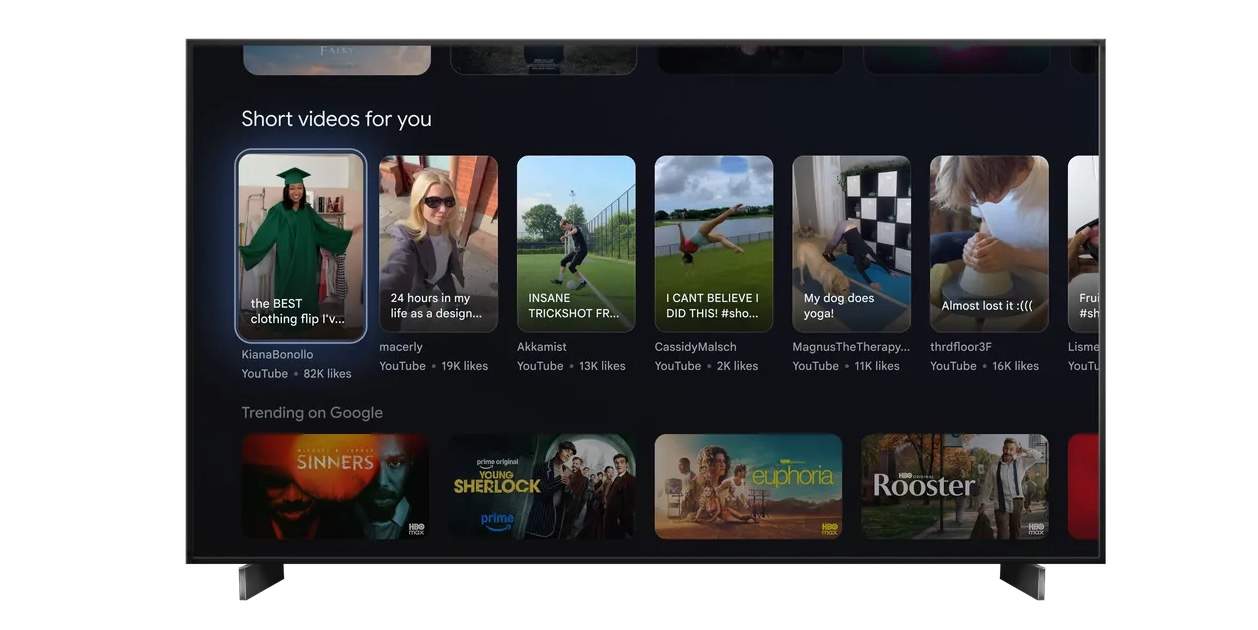 Nadie lo había pedido, pero Google va a inundar tu televisión de YouTube Shorts