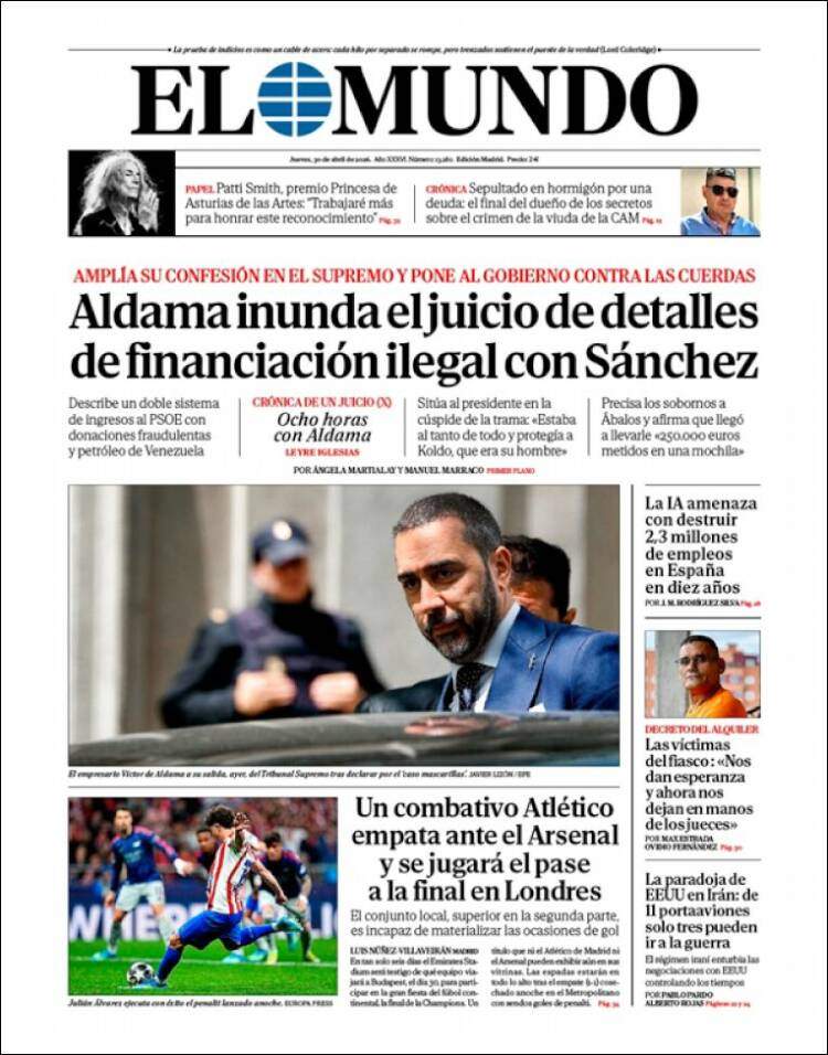 'El Mundo', 30 d'abril de 2026