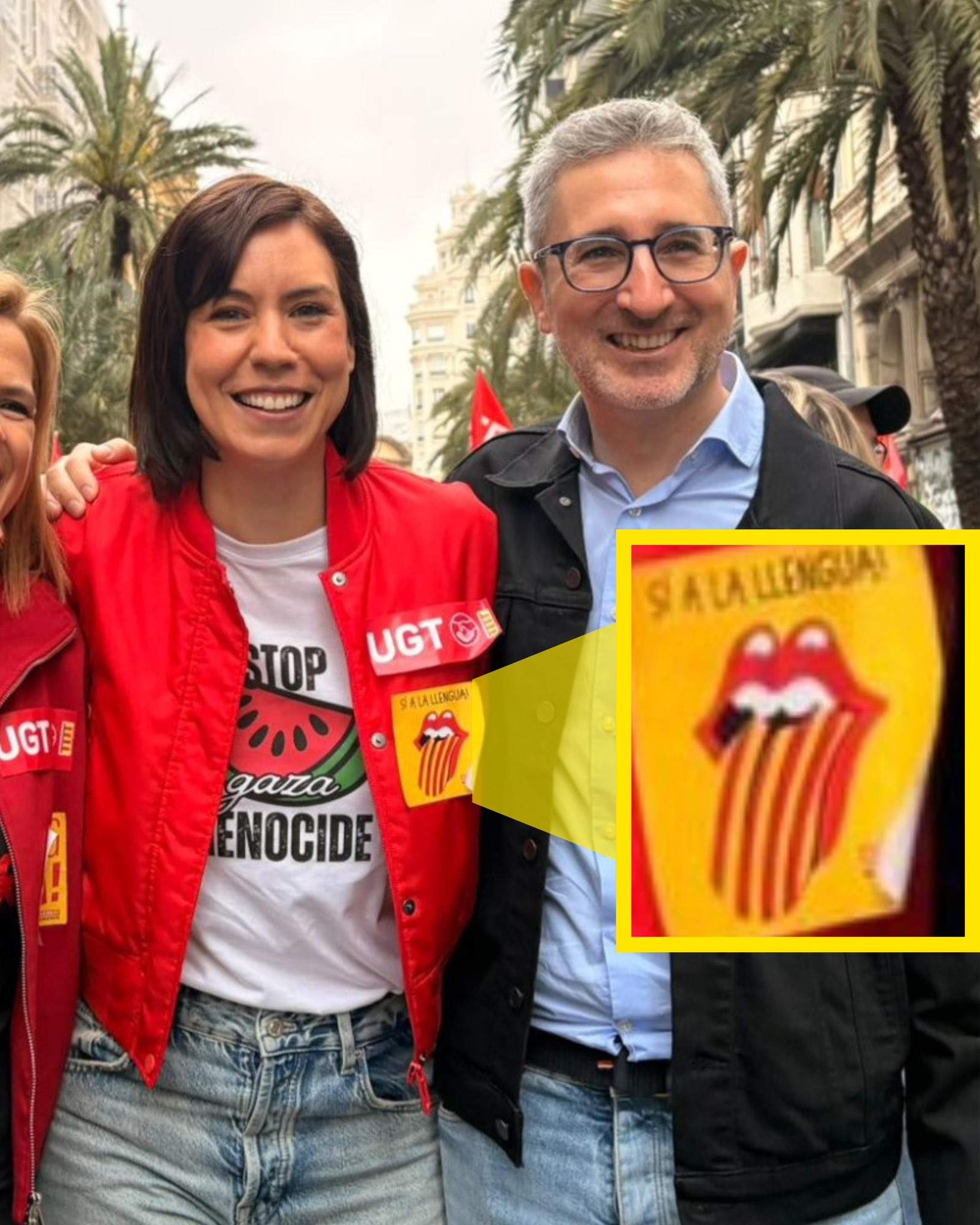 La catalanofòbia del PP no descansa: ataquen Morant per dur un adhesiu amb la senyera