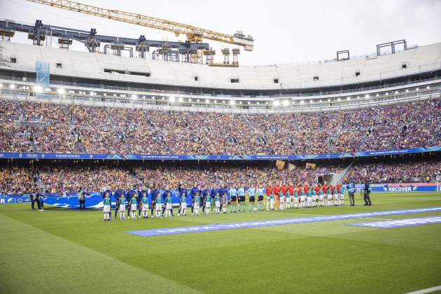 El Barça femení, abans de les semifinals de Champions / Foto: Carlos Baglietto