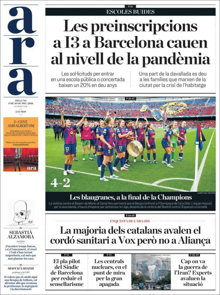 'Ara', 4 de mayo de 2026