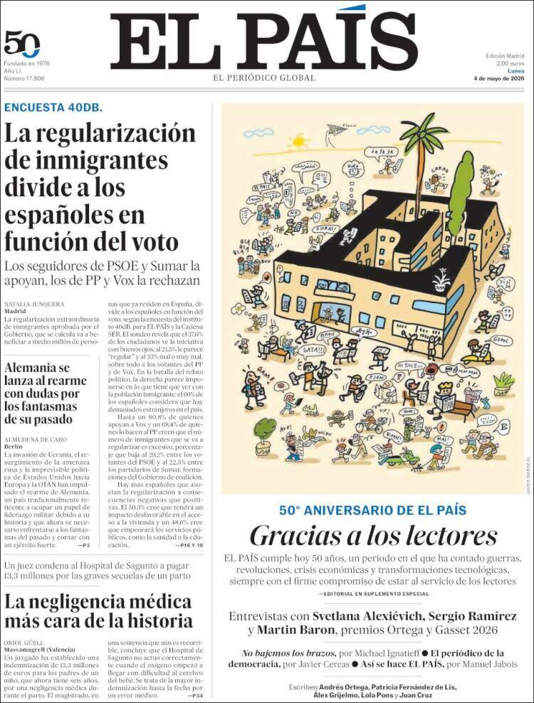 'El País', 4 de mayo de 2026