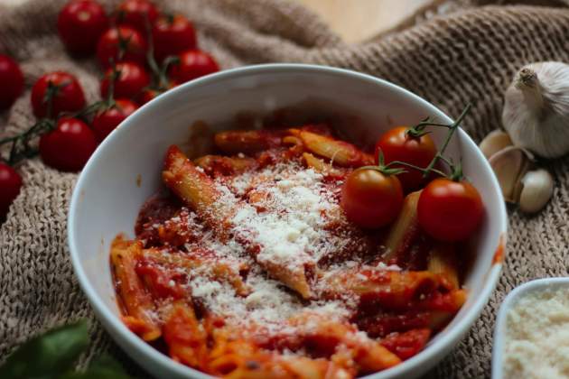 Un plat de pasta. Foto: Pexels