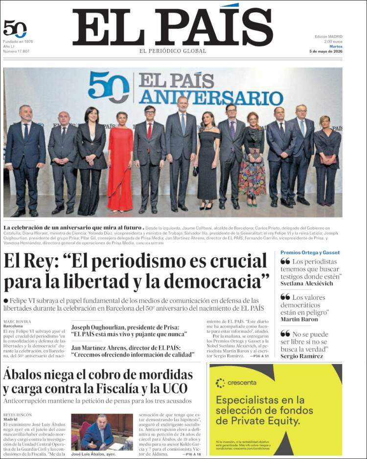'El País', 5 de maig de 2026
