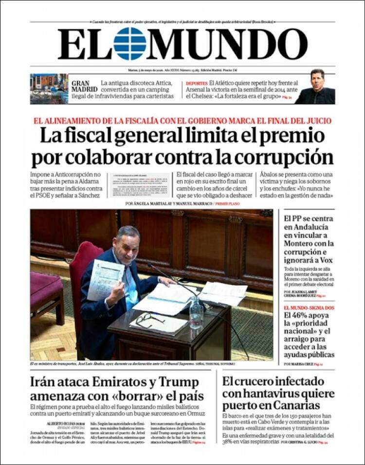 'El Mundo', 5 de maig de 2026