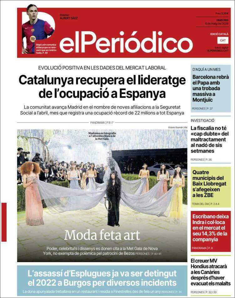 'El Periódico', 6 de maig de 2026
