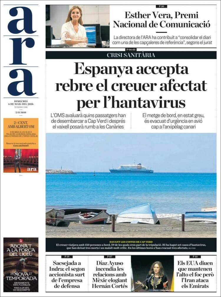 'Ara', 6 de maig de 2026