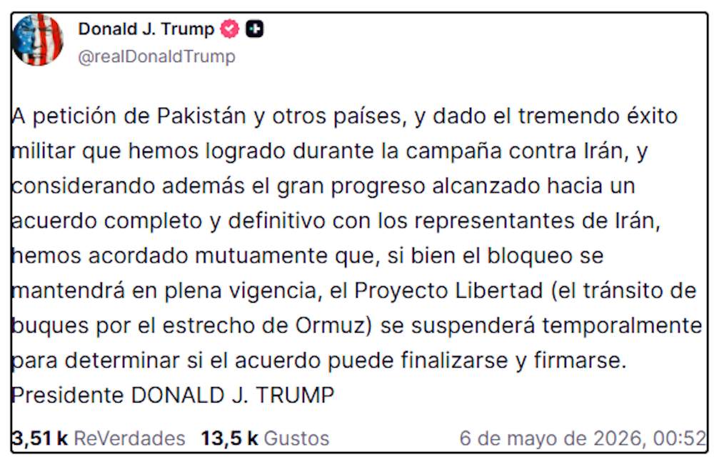 Missatge de Donald Trump