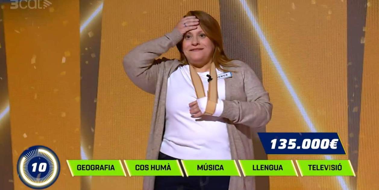 La reacció de la Mercè, en guanyar el pot de l''Atrapa'm si pots' / 3Cat