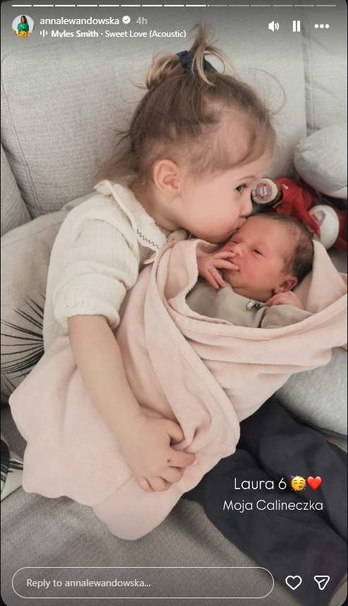 La felicitació de Lewandowska a la seva filla Laura / Instagram