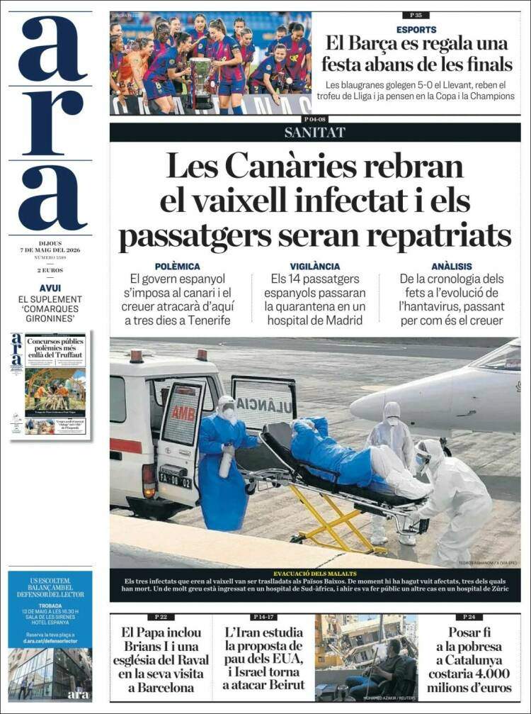 'Ara', 7 de maig de 2026