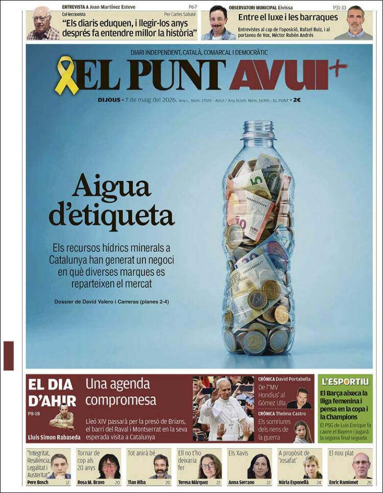 'El Punt Avui', 7 de maig de 2026