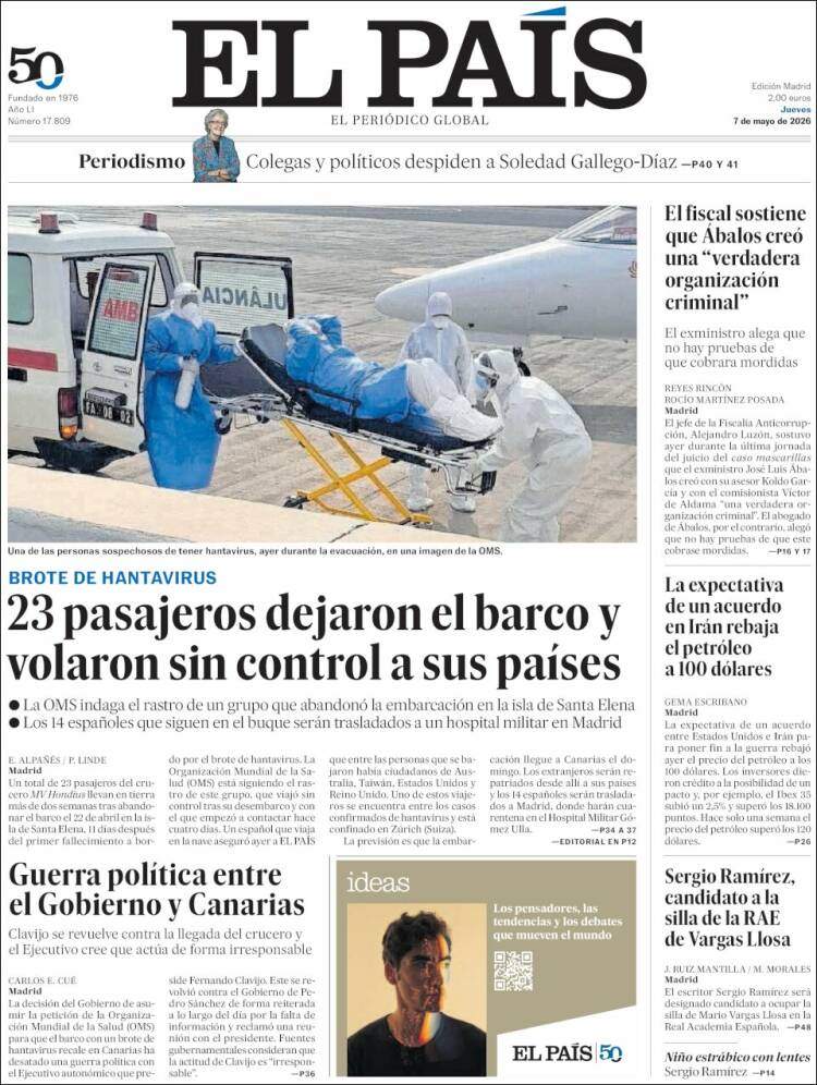 'El País', 7 de maig de 2026