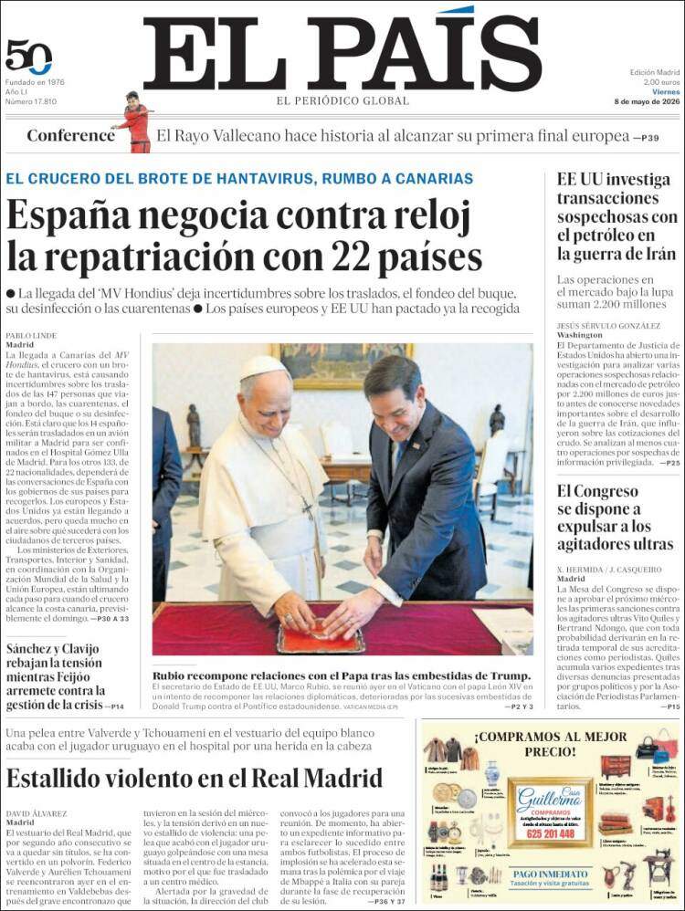 'El País', 8 de maig de 2026