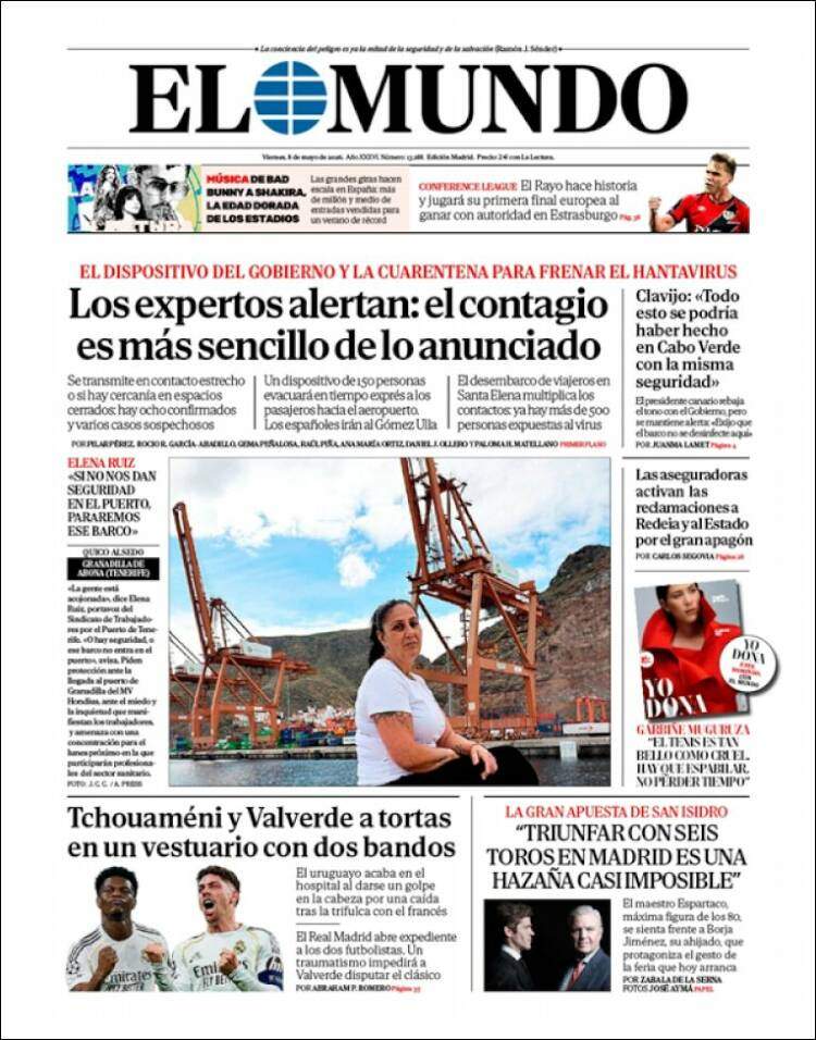 'El Mundo', 8 de maig de 2026