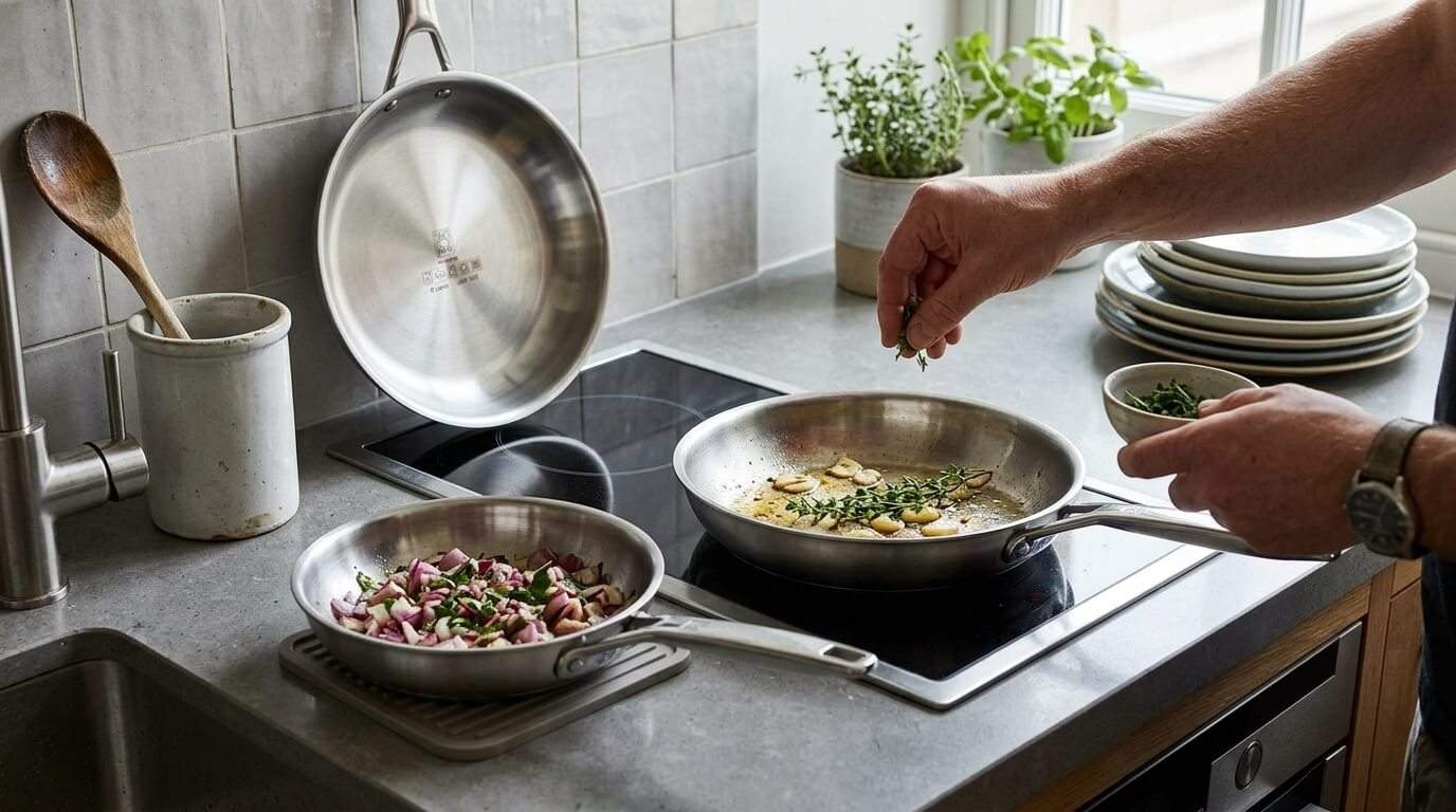 Este pack BRA de 3 sartenes es ideal para quienes cocinan mucho y quieren algo duradero