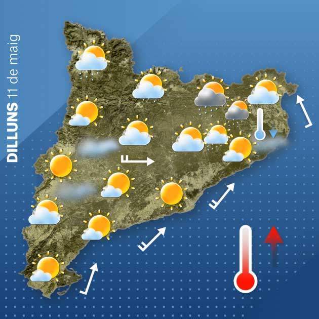 Mapa Catalunya lunes 10-5
