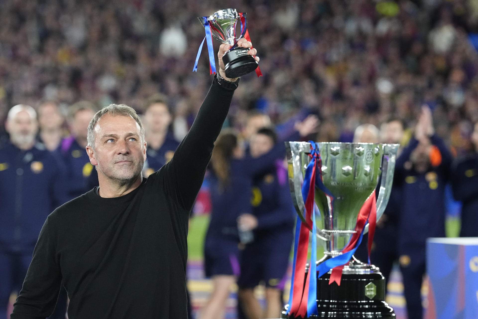 Flick emociona con el título de Liga más especial del Barça: "Nunca olvidaré este día"