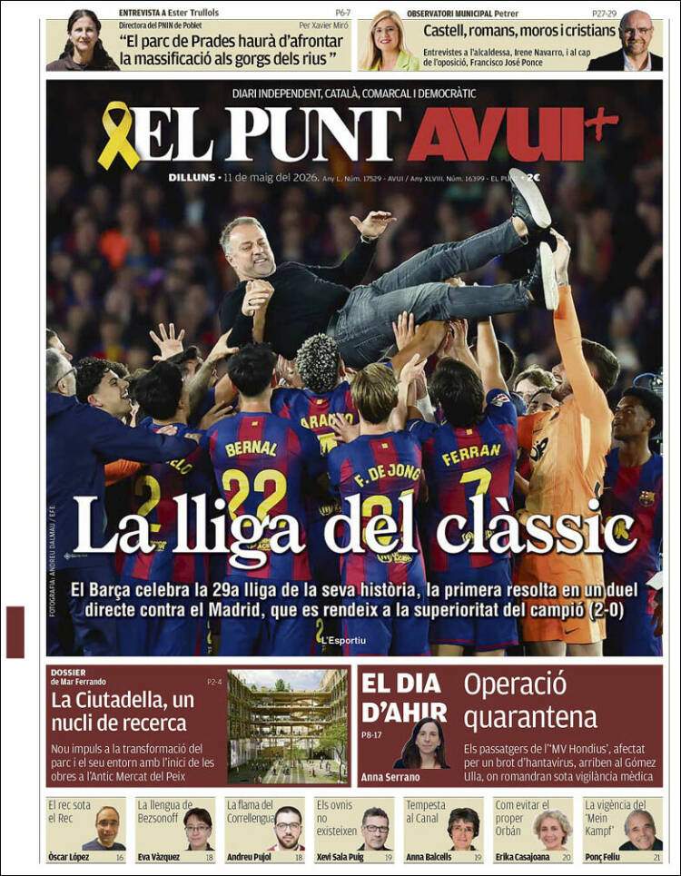 'El Punt Avui', 11 de maig de 2026 'El Punt Avui', 11 de maig de 2026