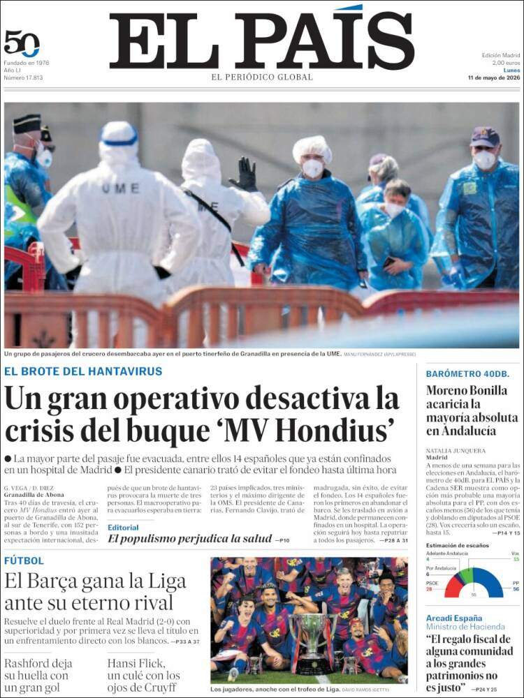 'El País', 11 de maig de 2026 'El País', 11 de maig de 2026