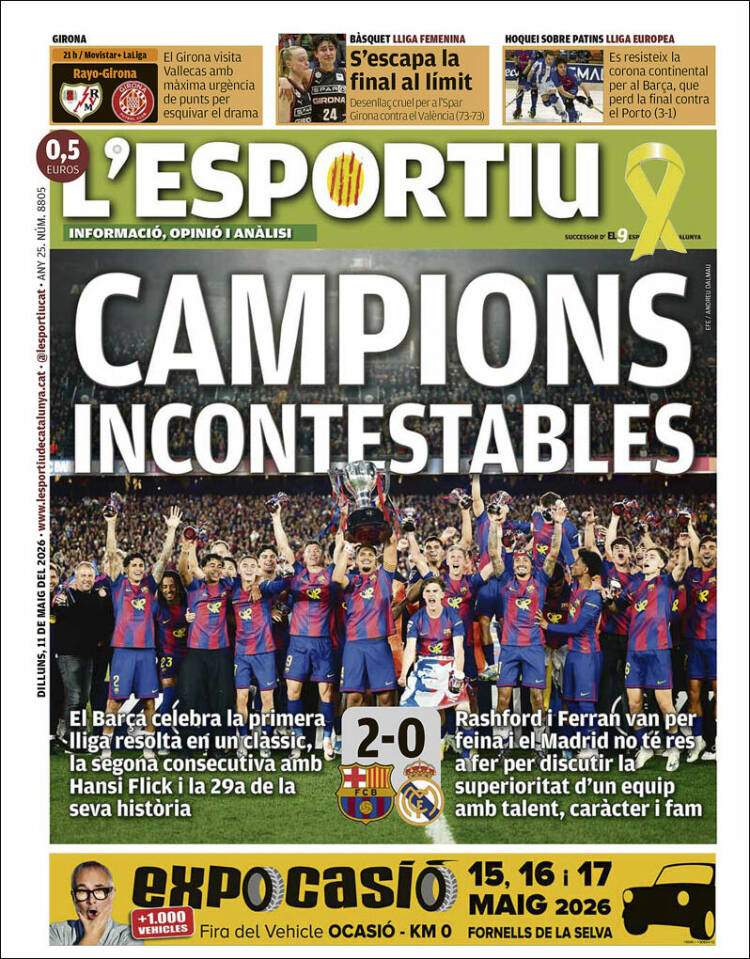 L'esportiu 11 de maig de 2026