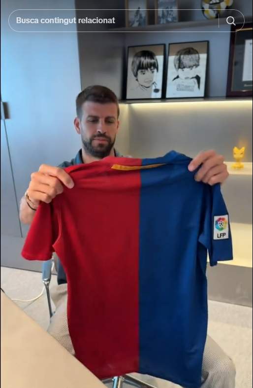L'estanteria de Gerard Piqué amb les il·lutracions dels seus dos fills / TikTok L'estanteria de Gerard Piqué amb les il·lutracions dels seus dos fills / TikTok