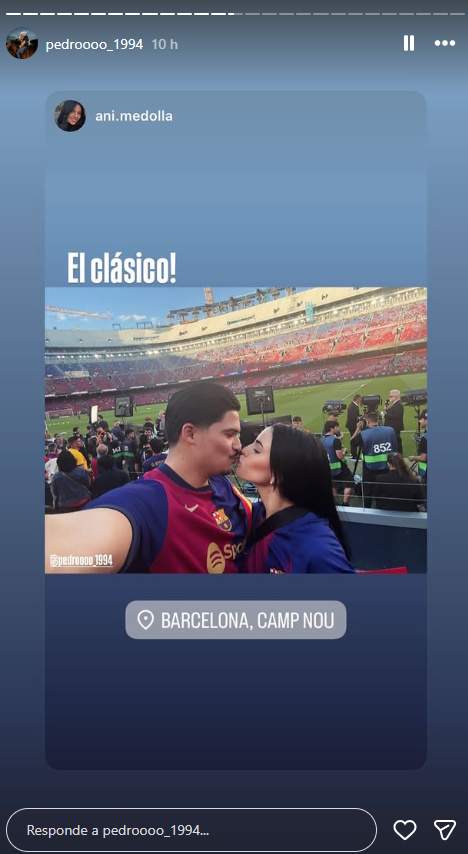 En Pedro i l'Anita, abans de prometre's al Camp Nou IG3
