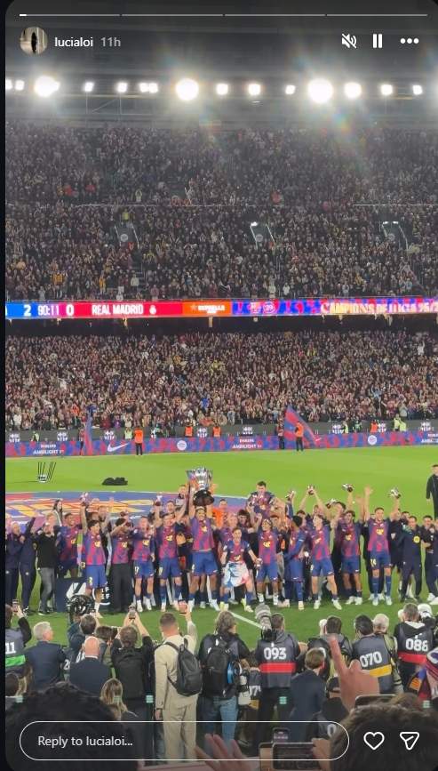 Lucia, novia Rashford, present al Clàssic / Instagram
