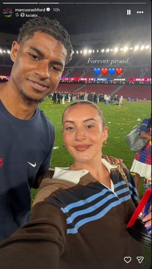 Rashford amb la seva xicota Lucia / Instagram