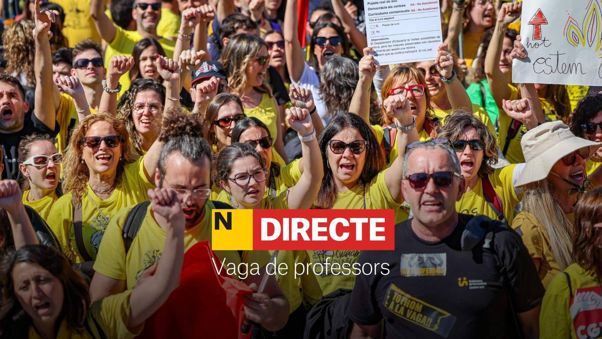Vaga de professors a Catalunya, DIRECTE | Última hora de la manifestació dels docents contra Educació