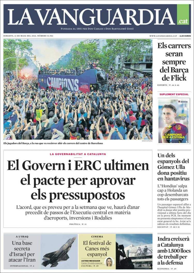 'La Vanguardia', 12 de maig de 2026 'La Vanguardia', 12 de maig de 2026