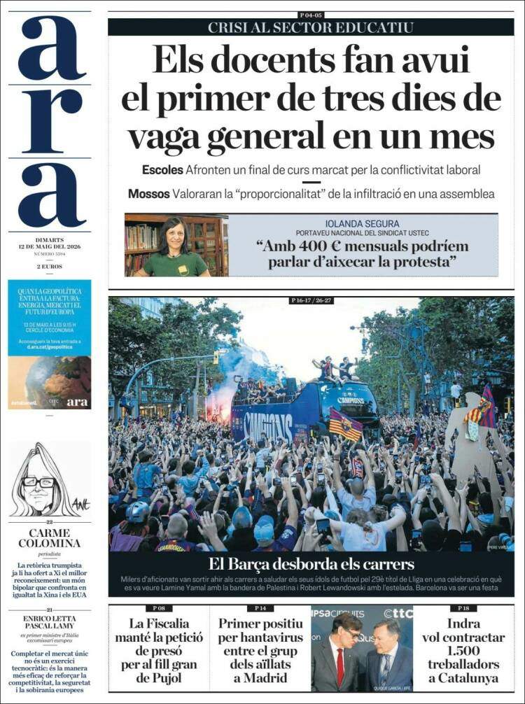 'Ara', 12 de maig de 2026 'Ara', 12 de maig de 2026